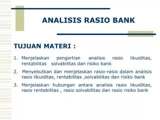 PPT - ANALISIS RASIO KEUANGAN PowerPoint Presentation, Free Download ...