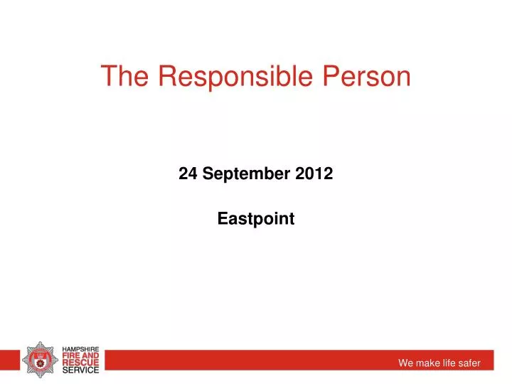 the responsible person