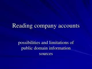 Reading company accounts