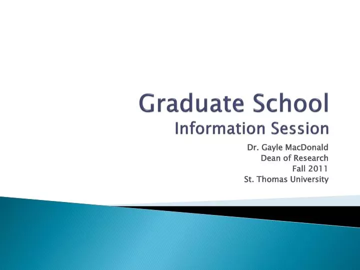 graduate school information session