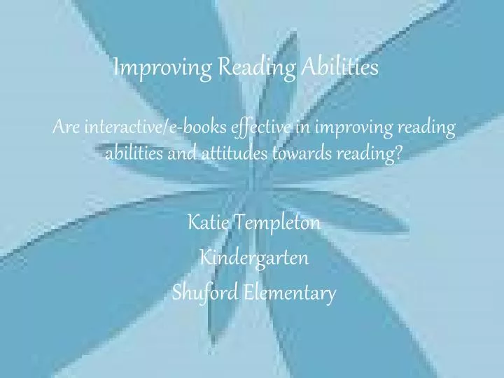 improving reading abilities