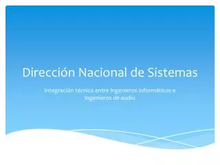 direcci n nacional de sistemas