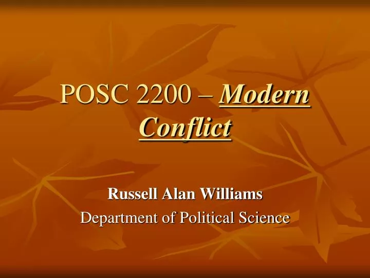 posc 2200 modern conflict