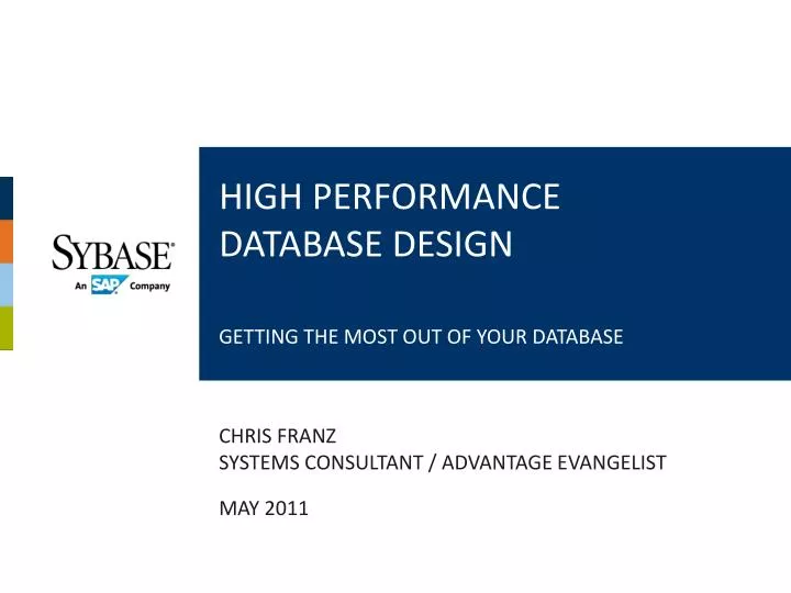 high performance database design