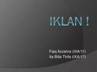 faiq a zzahra ixa 11 ita billa thifa ixa 17