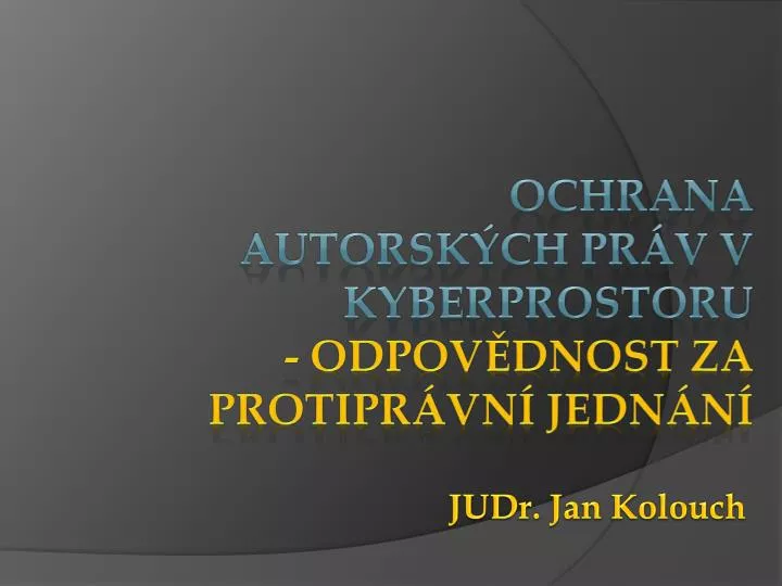 judr jan kolouch