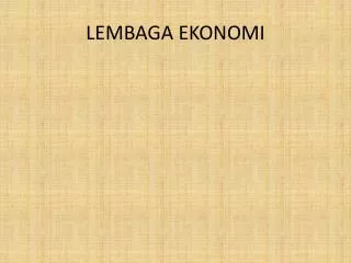 lembaga ekonomi