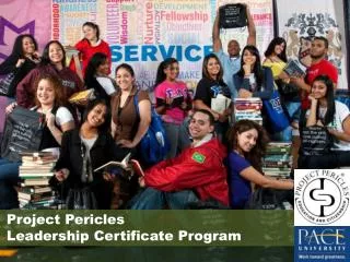 Project Pericles Leadership Certificate Program