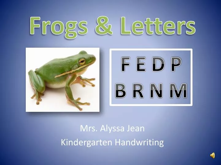 frogs letters