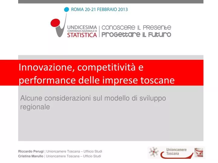 innovazione competitivit e performance delle imprese toscane