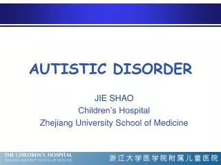autistic disorder