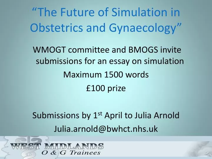 the future of simulation in obstetrics and gynaecology