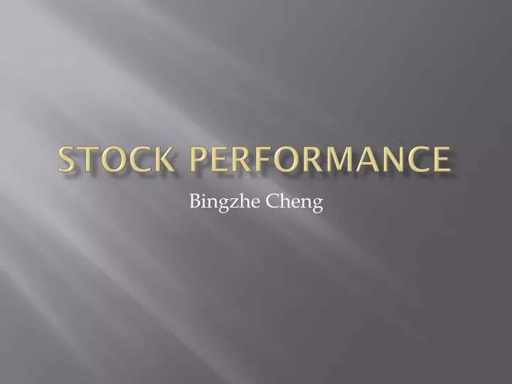 stock performance