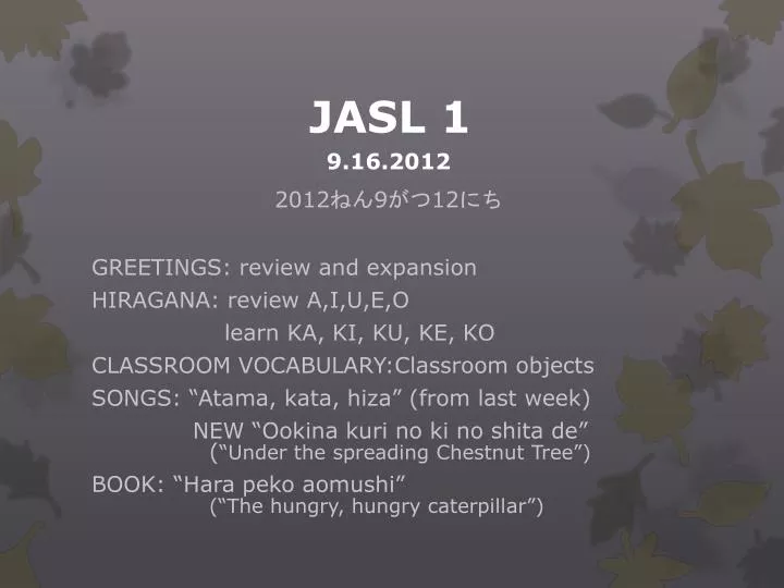 jasl 1