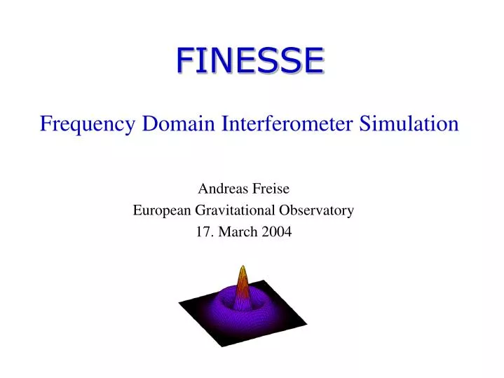 finesse frequency domain interferometer simulation