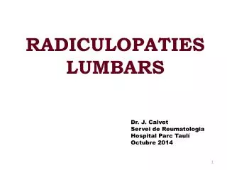 radiculopaties lumbars