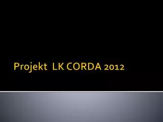 projekt lk corda 2012