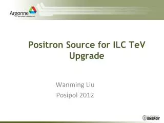 Positron Source for ILC TeV Upgrade