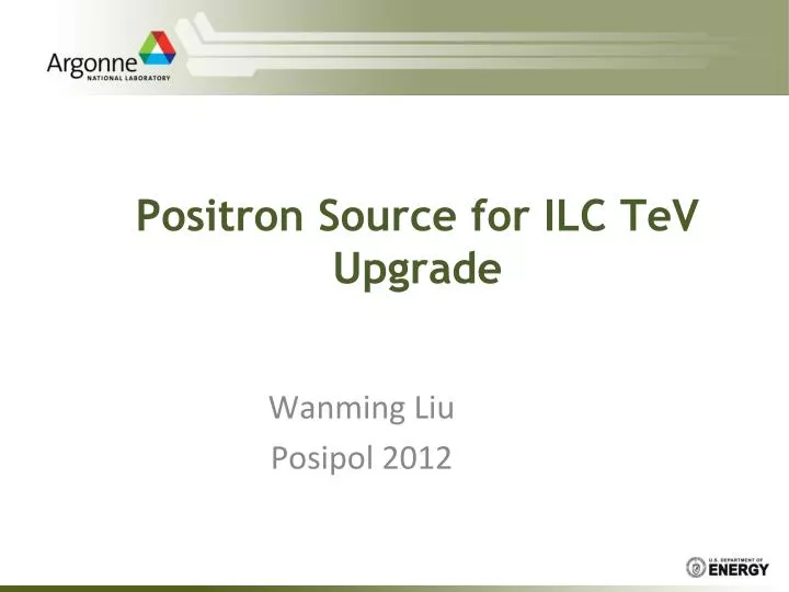positron source for ilc tev upgrade