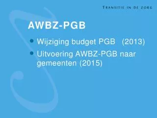 transitie in de zorg