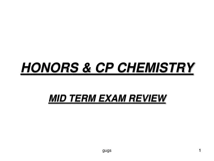 honors cp chemistry