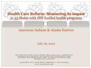 33 State level impact analysis