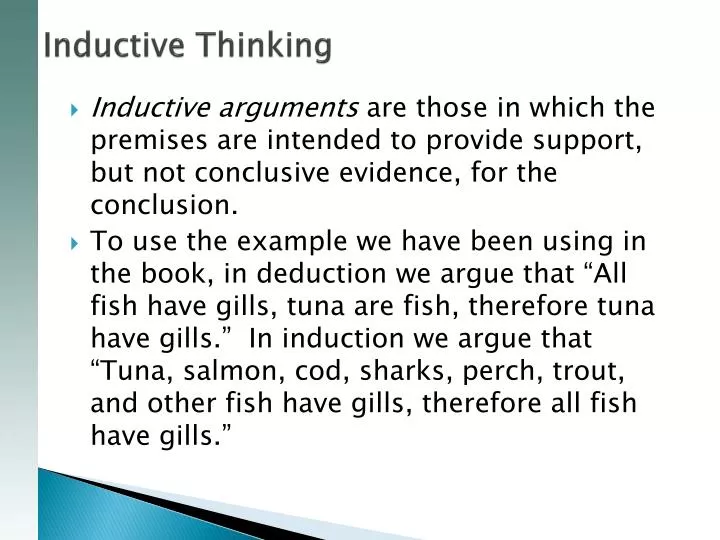 inductive thinking