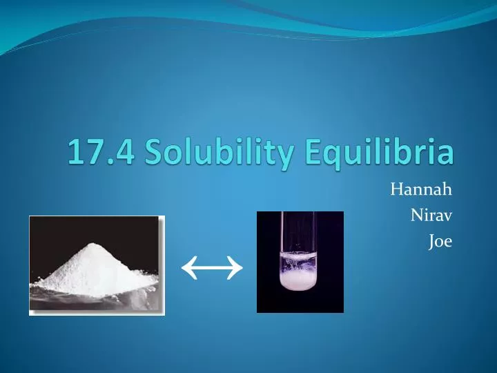 17 4 solubility equilibria