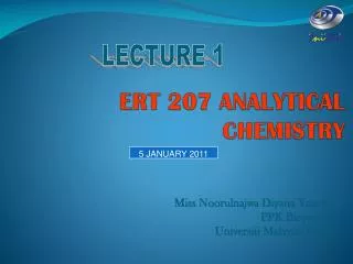 ERT 207 ANALYTICAL CHEMISTRY