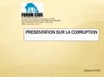 PRESENTATION SUR LA CORRUPTION - slide 1