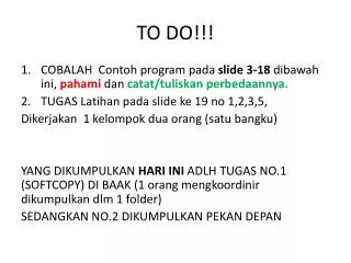 TO DO!!!