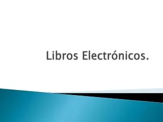 libros electr nicos