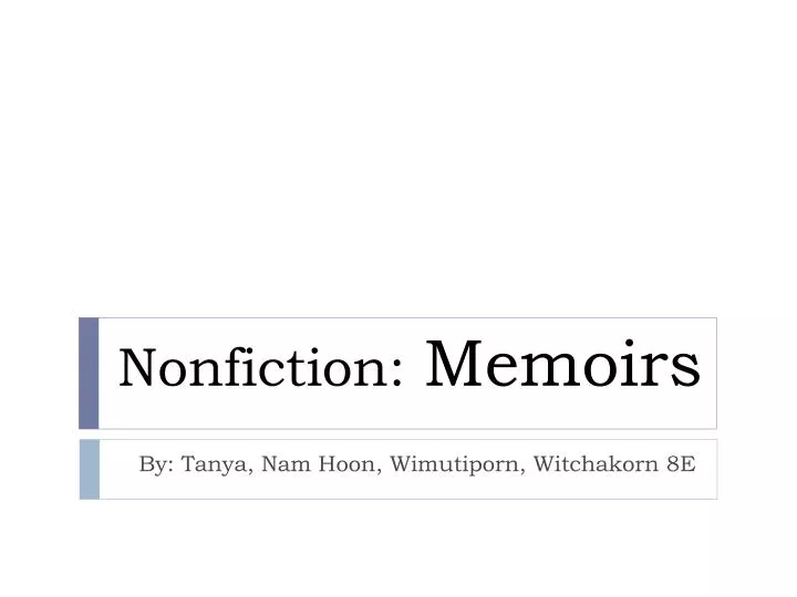 nonfiction memoirs