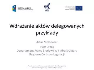 wdra anie akt w delegowanych przyk ady