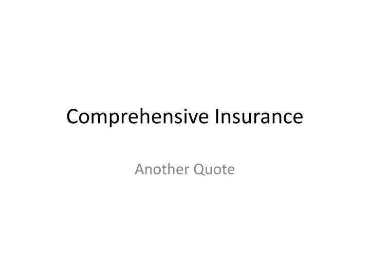 comprehensive insurance