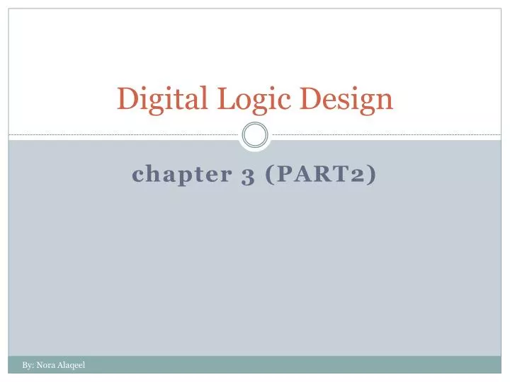 digital logic design