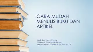 cara mudah menulis buku dan artikel