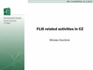 FLIS related activities in CZ