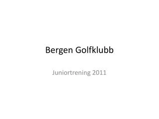 bergen golfklubb