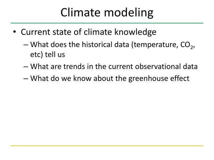 climate modeling