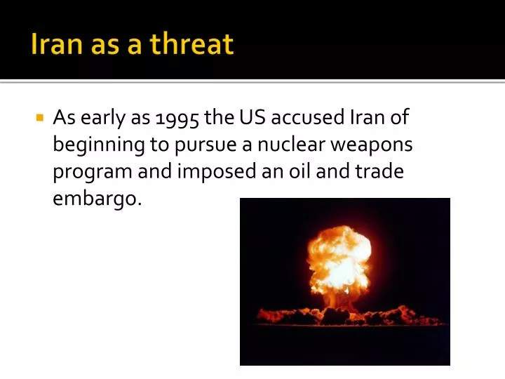 iran as a threat