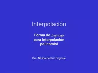 interpolaci n