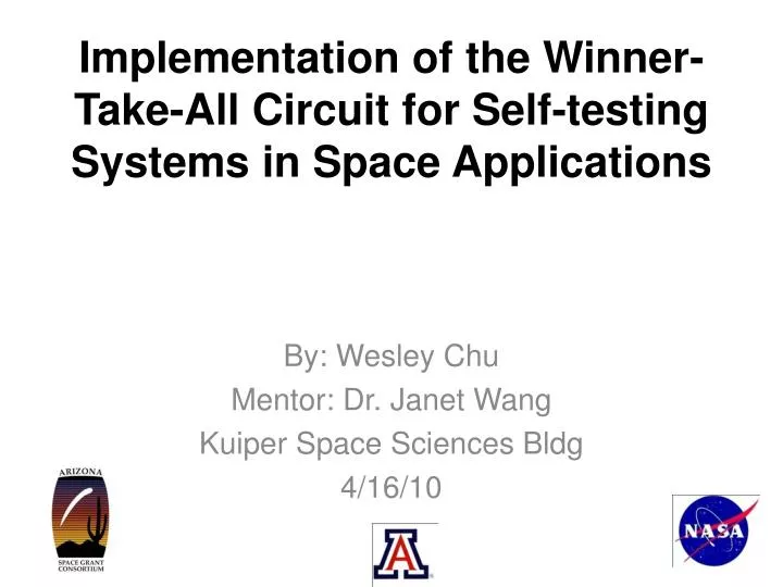 implementation of the winner take all circuit for self testing systems in space applications
