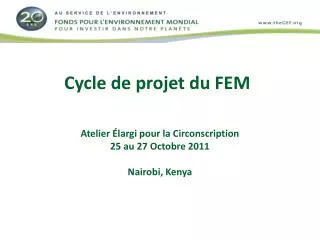cycle de projet du fem