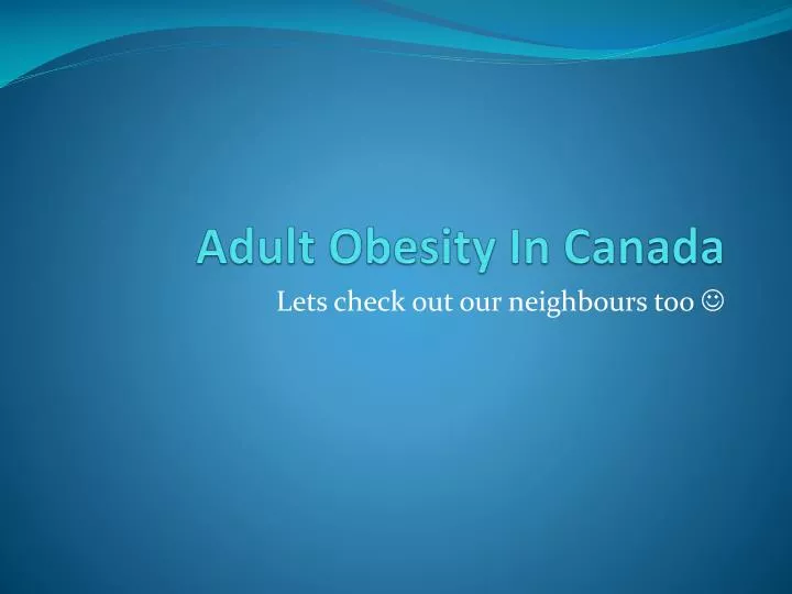 adult obesity in canada