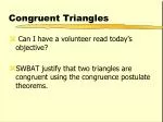 Congruent Triangles - slide 1