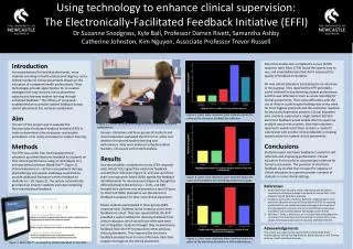 Using technology to enhance clinical supervision: