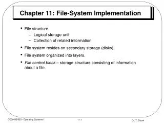 Chapter 11: File-System Implementation