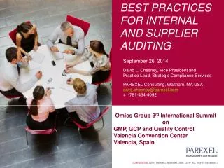 Best practices for internal and supplier auditing