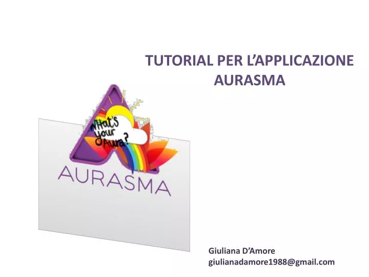 tutorial per l applicazione aurasma